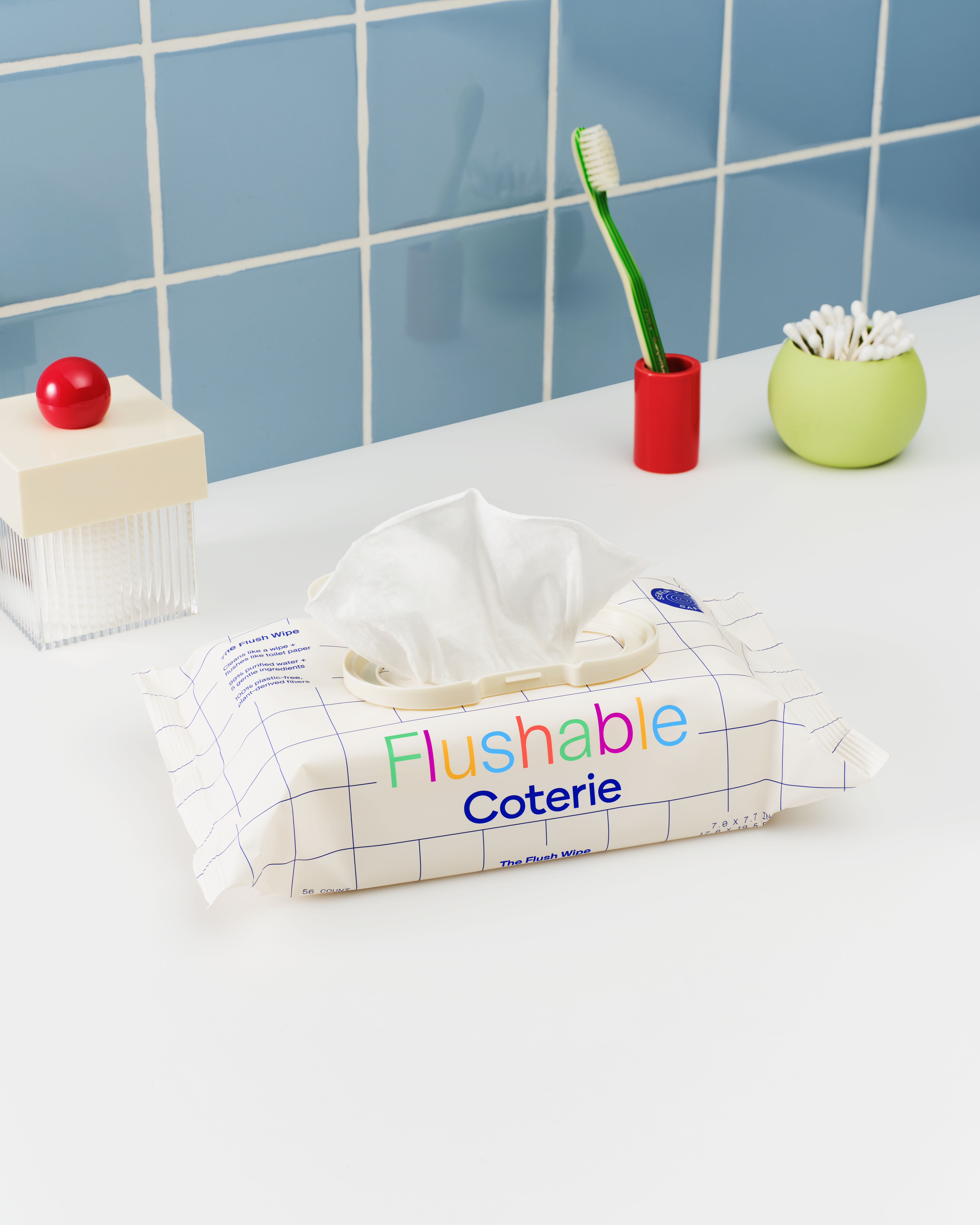 The Flush Wipe, 4 packs